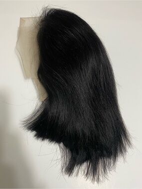 12” Glueless Lace Front Bob Wig 13x4 Pre Plucked Human Hair Black Medium Cap
